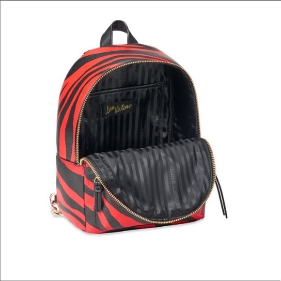 ♥️HTF VS Red Zebra Small City Backpack - Picture 5 of 7